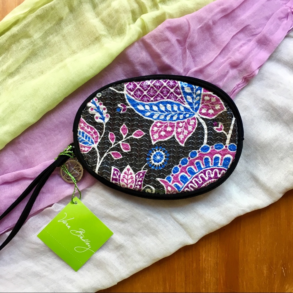 🌸NWT Vera Bradley Oval Shimmer Wristlet